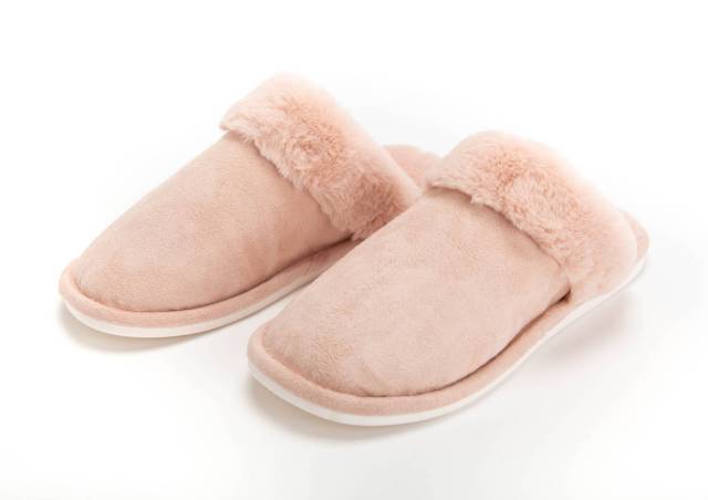 Chaussons vieux rose